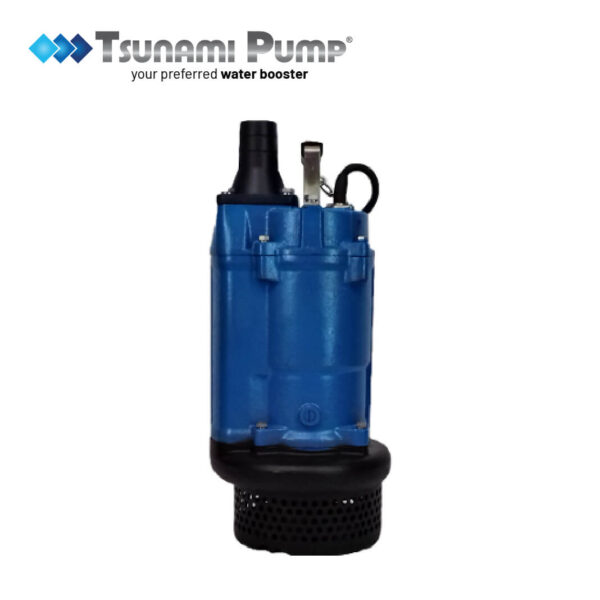 Tsunami KBZ21.5 submersible dewatering booster pump efficiently removes water from flooded areas