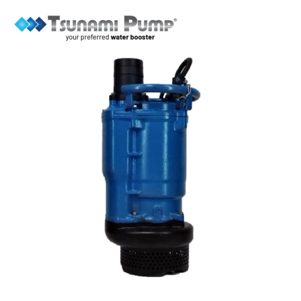 Blue and black Tsunami KBZ45.5 submersible dewatering pump for reliable water removal, a Tsunami pump Malaysia product