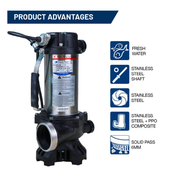 Tsunami MVH-150A Horizontal & Vertical Submersible Pump - Image 4