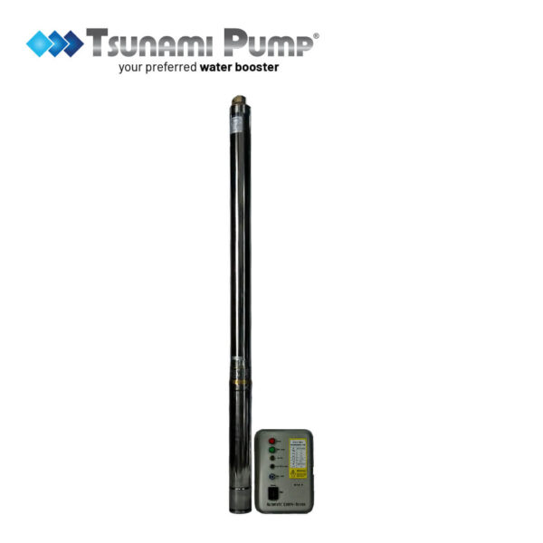 Tsunami R75T30 Stainless Steel Deep Well Submersible Water Pump with its automatic control device in Malaysia